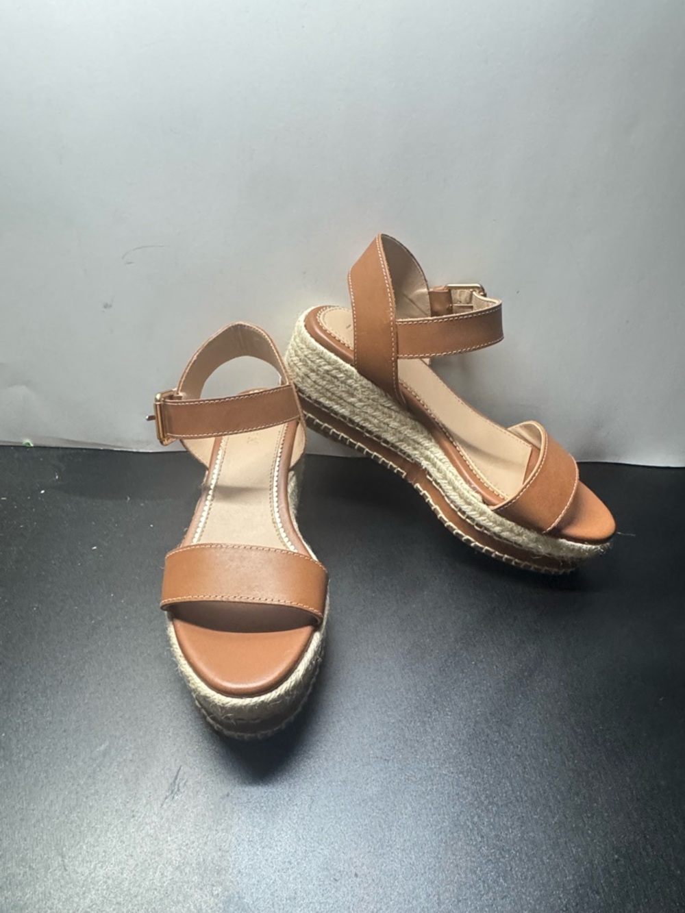 Boden Tan Espadrille Wedge Sandals (TTS size 7)